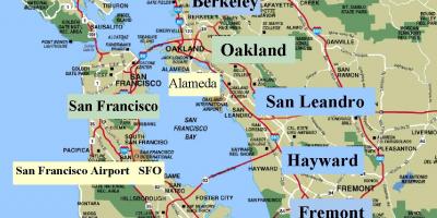 نقشه از San Francisco منطقه کالیفرنیا