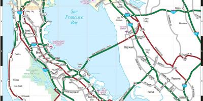 نقشه از San Francisco bay area