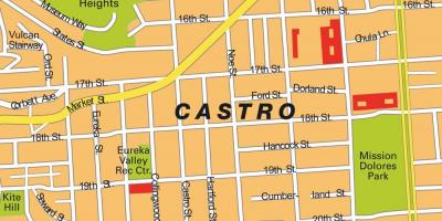 نقشه کاسترو منطقه در سان فرانسیسکو